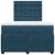 Pat box spring cu saltea, albastru închis, 120x200 cm, catifea GartenMobel Dekor
