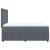 Pat box spring cu saltea, gri închis, 140x190 cm, catifea GartenMobel Dekor