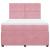 Pat box spring cu saltea, roz, 140x190 cm, catifea GartenMobel Dekor