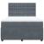 Pat box spring cu saltea, gri închis, 140x190 cm, catifea GartenMobel Dekor