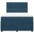 Pat box spring cu saltea, albastru închis, 140x190 cm, catifea GartenMobel Dekor