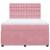 Pat box spring cu saltea, roz, 140x190 cm, catifea GartenMobel Dekor