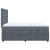 Pat box spring cu saltea, gri închis, 140x200 cm, catifea GartenMobel Dekor