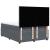 Pat box spring cu saltea, gri închis, 160x200 cm, catifea GartenMobel Dekor