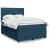 Pat box spring cu saltea, albastru închis, 160x200 cm, catifea GartenMobel Dekor