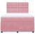 Pat box spring cu saltea, roz, 160x200 cm, catifea GartenMobel Dekor