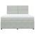 Pat box spring cu saltea, gri deschis, 180x200 cm, catifea GartenMobel Dekor