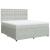 Pat box spring cu saltea, gri deschis, 180x200 cm, catifea GartenMobel Dekor