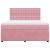 Pat box spring cu saltea, roz, 180x200 cm, catifea GartenMobel Dekor