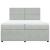 Pat box spring cu saltea, gri deschis, 200x200 cm, catifea GartenMobel Dekor