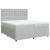 Pat box spring cu saltea, gri deschis, 200x200 cm, catifea GartenMobel Dekor