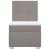 Pat box spring cu saltea, gri taupe, 90x190 cm, textil GartenMobel Dekor