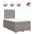 Pat box spring cu saltea, taupe, 120x190 cm material textil GartenMobel Dekor