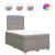 Pat box spring cu saltea, gri taupe, 120x200 cm, textil GartenMobel Dekor