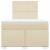 Pat box spring cu saltea, crem, 120x200 cm, textil GartenMobel Dekor