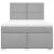 Pat box spring cu saltea, gri deschis, 140x190 cm, textil GartenMobel Dekor