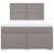 Pat box spring cu saltea, gri taupe, 140x200 cm, textil GartenMobel Dekor