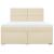 Pat continental cu saltea, crem, 180x200 cm, textil GartenMobel Dekor
