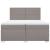 Pat box spring cu saltea, gri taupe, 200x200 cm, textil GartenMobel Dekor