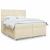 Pat box spring cu saltea, crem, 200x200 cm, textil GartenMobel Dekor