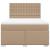 Pat box spring cu saltea, cappuccino, 140x200cm piele ecologică GartenMobel Dekor