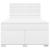 Pat box spring cu saltea, alb, 160x200 cm, piele ecologică GartenMobel Dekor