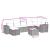 Set canapele de grădină cu perne, 8 piese, gri, poliratan GartenMobel Dekor