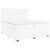 Pat box spring cu saltea, alb, 200x200 cm, piele ecologică GartenMobel Dekor