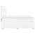 Pat box spring cu saltea, alb, 200x200 cm, piele ecologică GartenMobel Dekor
