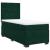 Pat box spring cu saltea, verde închis, 90x190 cm, catifea GartenMobel Dekor