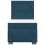 Pat box spring cu saltea, albastru, 100x200 cm, catifea GartenMobel Dekor