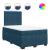 Pat box spring cu saltea, albastru, 120x200 cm, catifea GartenMobel Dekor