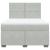 Pat box spring cu saltea, gri deschis, 140x190 cm, catifea GartenMobel Dekor