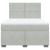 Pat box spring cu saltea, gri deschis, 140x200 cm, catifea GartenMobel Dekor