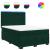 Pat box spring cu saltea, verde închis, 160x200 cm, catifea GartenMobel Dekor