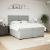 Pat box spring cu saltea, gri deschis, 200x200 cm, catifea GartenMobel Dekor