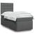 Pat box spring cu saltea, gri închis, 80x200 cm, textil GartenMobel Dekor