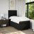 Pat box spring cu saltea, negru, 80x200 cm, textil GartenMobel Dekor