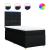 Pat box spring cu saltea, negru, 80x200 cm, textil GartenMobel Dekor