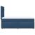 Pat box spring cu saltea, albastru, 80x200 cm, textil GartenMobel Dekor