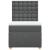 Pat box spring cu saltea, gri închis, 80x200 cm, textil GartenMobel Dekor