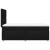 Pat box spring cu saltea, negru, 80x200 cm, textil GartenMobel Dekor