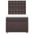 Pat box spring cu saltea, maro închis, 80x200 cm, textil GartenMobel Dekor