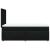 Pat box spring cu saltea, negru, 90x190 cm, textil GartenMobel Dekor