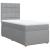 Pat box spring cu saltea, gri deschis, 90x190 cm, textil GartenMobel Dekor