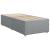 Pat box spring cu saltea, gri deschis, 90x190 cm, textil GartenMobel Dekor