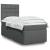Pat box spring cu saltea, gri închis, 90x190 cm, textil GartenMobel Dekor