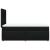 Pat box spring cu saltea, negru, 90x190 cm, textil GartenMobel Dekor