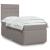 Pat box spring cu saltea, gri taupe, 90x190 cm, textil GartenMobel Dekor