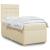 Pat box spring cu saltea, crem, 90x190 cm, textil GartenMobel Dekor
